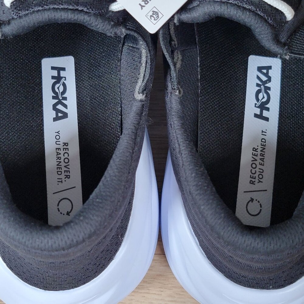 Hoka One One Ora Recovery 2 Shoes Womens Sz 7 B White Black athletic Sneaker - Picture 5 of 8